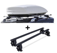 Dachbox VDPMAA460L weiß+Dachträger Tema für für Mercedes E W210 4Türer 95-02 Sta