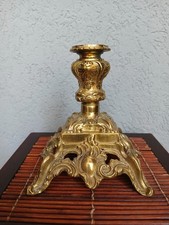 Messing Kerzenhalter, Barock-Stil, Vintage, 1100 g, 70er 80er