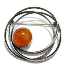 Vintage Bernsteinbrosche