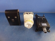 CEAG DOMINT  " GRUBENLAMPE / KOPFLEUCHTE K204 MIT LEDERTASCHE + HALTERUNG " NEU.