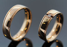 1 PAAR TRAURINGE KEMPER NEUWARE 1 BRILLANT 0,04 CT ROTGOLD WERT EUR 4998,-