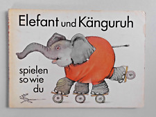 Elefant und Känguruh spielen so wie du Kinderbuch Pappbuch Bilderbuch DDR 1987