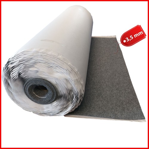 Filz 5mm selbstklebend - 3,5mm, grau