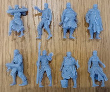 Tabletop - Pen and Paper - 8x Zombie Villager - Minis 35mm - unbemalt - Fantasy