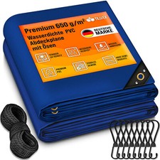 tillvex® Abdeckplane 650 g/m² Gewebeplane mit Ösen LKW Plane Holz Schutzplane