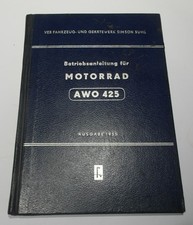 Betriebsanleitung / Handbuch Simson AWO 425 Motorrad Ausgabe 06/1955