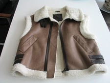 Coole Weste Fake - Leather  Pilotenstyle Lammfelloptik Gr. M / L / XL UNISEX NEU