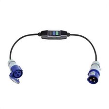 Fehlerstrom Schutzschalter 16A CEE Stecker Kupplung für Camping Stromanschluss #