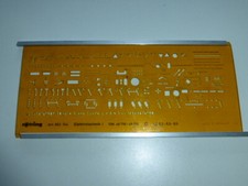 Zeichenschablone rOtring N° 852 744 Elektrotechnik I '