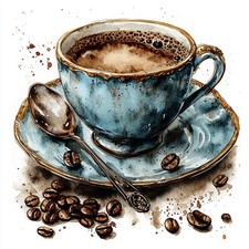 Deko Bild Küche Kaffee Tasse