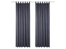 LIVARNO home Vorhangschal-Set, 2 Stück, 135 x 240 cm (Anthrazit) - B-Ware 
