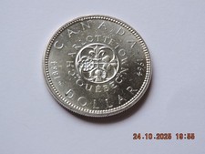 Kanada, 1964, 1 Dollar Elizabeth Quebeck, 800 Silber 23,19 gr.