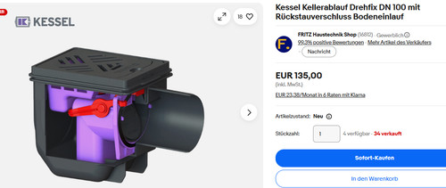 Kessel kellerablauf drehfix - kessel, dn
