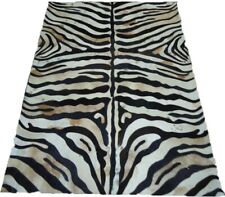 Handgefertigt Kuhfell Flickwerk Teppich Zebra Druck Haar Auf Tier Aufdruck R-01