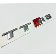 Auto TT RS LOGO Abzeichen Heckkoffer Emblem Aufkleber für Audi TT RS Silber NEW