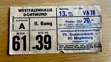 VfL Gummersbach - SC Magdeburg, Eintrittskarte 1979, Hallenhandball - Dortmund