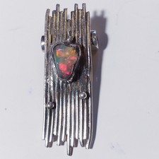 Natur Welo Opal ECHTER Kristallopal Anhänger 925 Silber Edelopal 37x12mm