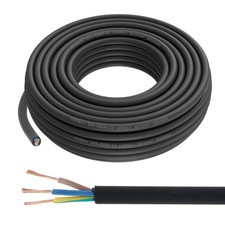 FIRMERST Gummikabel 3x1mm² 5/10/15/25m - Wetterfest, Flexibel, Für Draußen