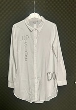 Liberty - Bluse – weiß mit Glitzer Schriftzug  - Gr. M