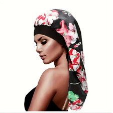 Schlafmütze für Langhaar mit Blumen  Nachthaube NEU