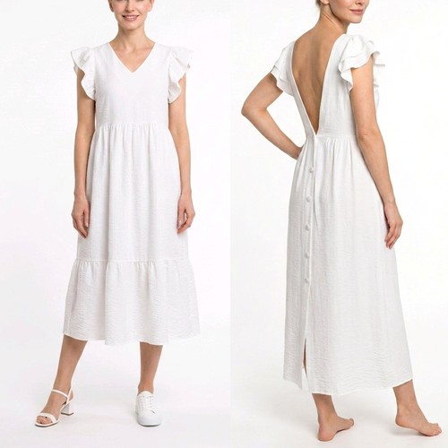 Maxikleid ibiza style weiß - maxikleid,