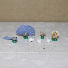 Figuren H0 1:87 Preiser und andere, handbemalt "Pfau, Puter, Schwäne"