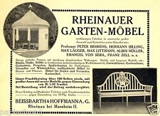 Gartenmöbel Beissbarth & Hoffmann Rheinau Reklame 1912 Mannheim Pavillon Garten