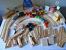 Holzeisenbahn Set Lok mit