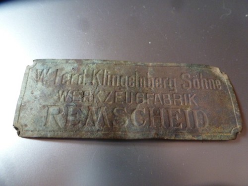 Historisch blechschild - blechschild, w