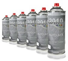 Schwarz glänzend 6 Spraydosen