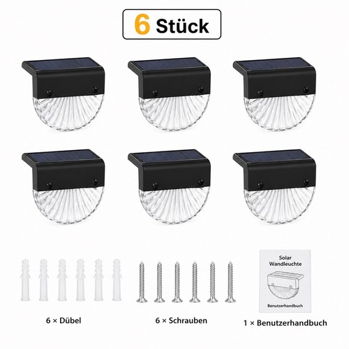 Solar led gartenleuchte 6er - solar,