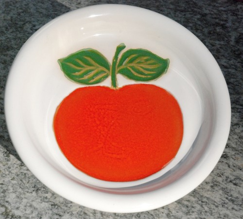 Teller flache schale apfel - schale,,