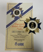 Bayerischer Militär-Verdienst-Orden - Orden - Replik mit Zertifikat - Göde