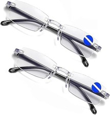 PENCHUAN 2 Stück Autozoom Lesebrille, Auto Zoom Lesebrille Herren Damen, Reading