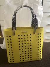 Damenhandtasche Lamarthe Leder Gelb Neu mit Staubbeutel