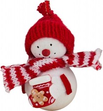 Holz Schneemann mit Handschuh