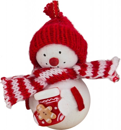 Holz schneemann mit handschuh - schneemann,