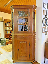 Vitrine antik Eckvitrine