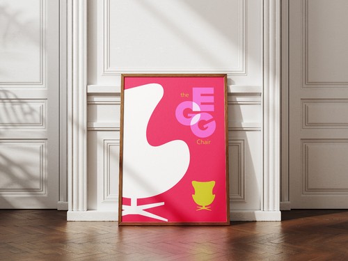 Iconic egg chair - chair, vector