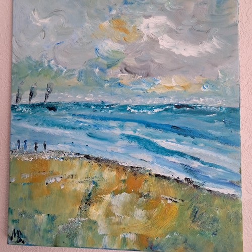 Acrylgemälde,Küstenbild,40x5