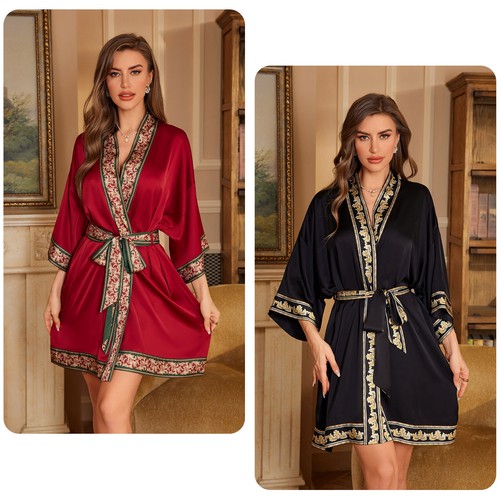 Kimono nachthemd morgenmantel - nachthemd,