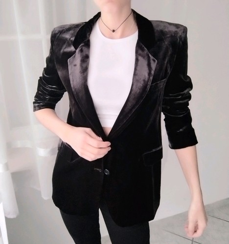 Zara samt blazer braun - zara, s
