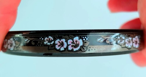 Jugendstil floral schwarz rosa - jugendstil,