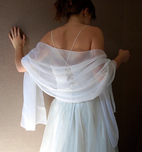 Stola weiss ivory - , schal
