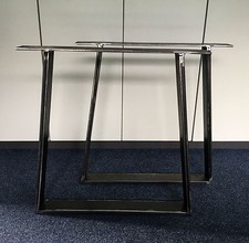 1 Stück Tischbein Trapez B 500 Stahl Design Tischkufen Tischgestell  Tisch