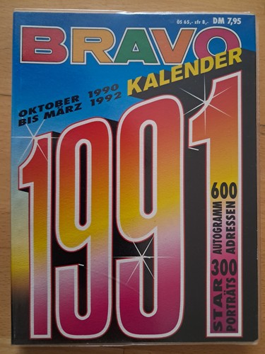 Bravo star kalender 1991 iron - bravo, star-kalender