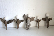 Schwemmholz Treibholz 5 schöne Engel L 13-16 cm Ideenwerkstatt BodenSEE