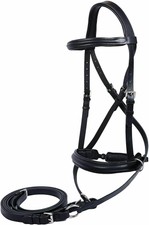 ENGLISH WESTERN PFERDELEDER GEBISSLOSER ZAUM SEITENZUG ZÜGEL BLAU BLING