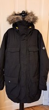 Didriksons+Parka+Mantel+Outdoor+Gr.3XL+XXXL+Schwarz+Kapuze mit Fellbesatz+Logo+
