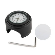 Motorrad 7/8" 1" Lenker Uhr Wasserdicht Uhren Lenkeruhr Fahrrad Weiß Zifferblatt